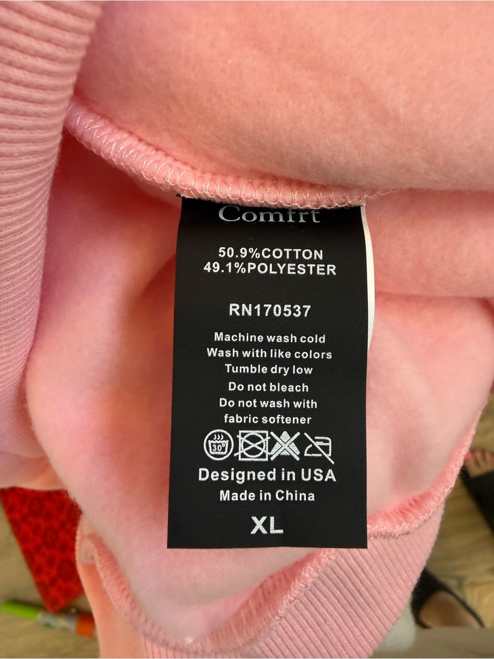 COMFRT Minimalist Hoodie XL Petal - Picture 5 of 9